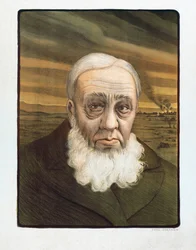 Paul Kruger porträtt (1825-1904) (gravyr)