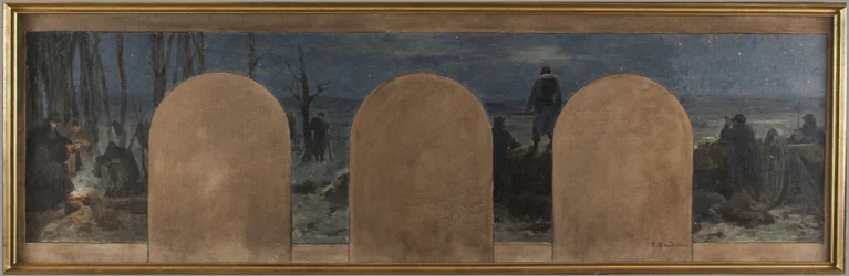 Skiss till kabinett för prefekten för Hôtel de Ville: Det yttre försvaret under belägringen av Paris 1870