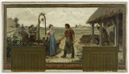 Skiss till stadshuset i Saint-Maur-des-Fossés: Les fiançailles, 1883 (olja på duk)