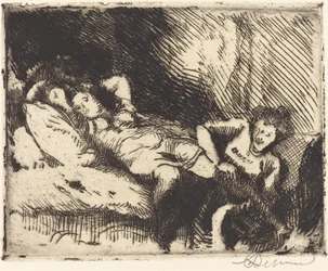 Går till sängs Le coucher, 1913.