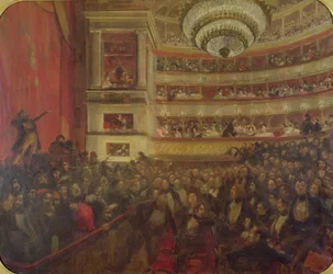 Framförande av "Hernani" av Victor Hugo (1802-85) 1830, c.1902-03