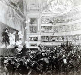 Slaget vid Hernani vid Comedie Francaise den 25 februari 1830, 1909