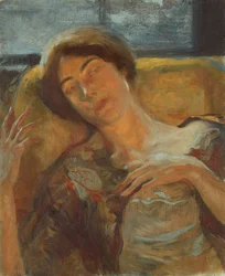 Kvinnans huvud, ca. 1890.
