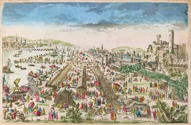 Mässan i Beaucaire och utsikt över Tarascon