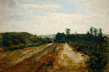 Landskap nära Weimar (olja på kartong)