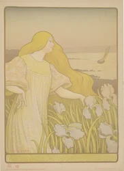 Iris Flicka mellan iris