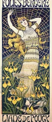 Affisch för dansen Liane de Pougy (1869-1950) på Folies Bergere, Paris