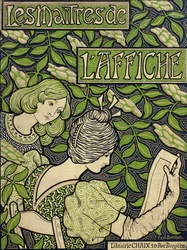 Titelsida ur Affischens mästare, volymer I-V, 1896-1900