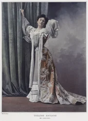 Jeanne Cheirel, fransk skådespelerska (färgad bild)