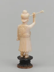 Svart bonde, schackpjäs, Indien, omkring 1820