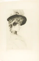 Porträtt av en kvinna med hatt (Madame Letellier)