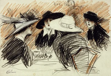 Era hattar: damer på Ritz, New York, 1913