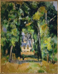 Allee a Chantilly - Avenyn vid Chantilly (målning på duk)