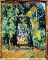 Allae till Chantilly. Målning av Paul Cezanne (1839 - 1906)