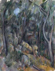 In the Grounds of Chateau Noir - Cezanne, Paul (1839-1906) The Grounds of the Chateau Noir Olja på duk um 1900-1904 National Gallery, London 90,7x71,4