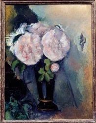 Blommor i en blå vas Målning av Paul Cezanne (1839-1906) 1800-talets sön. 0,3x0,23 m Paris, Musée de l