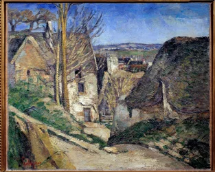 La maison du hangdu Målning av Paul Cezanne (1839-1906) 1873 Sön. 0,55x0,66 m Paris, Orsay-museet