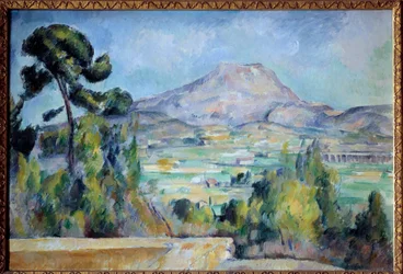 Berget Sainte Victoire Målning av Paul Cezanne (1839-1906) 1887-1890 Sön. 0,65x0,92 m Paris, Orsay museum - Mount Sainte-Victoire. Målning av Paul Cezanne (1839-1906)
