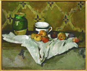 Nature Morte avec pot, tasse et pommes, Stilliv med kruka, kopp och äpplen (målning)
