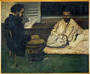 Paul Alexis lisant a Emile Zola (olja på duk)