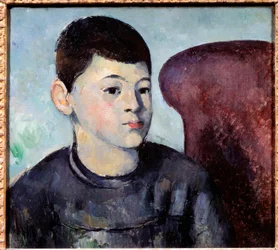 Porträtt av konstnärens son Målning av Paul Cezanne (1839-1906) 1880 Sön. 0,35x0,38 m Paris, Musee de l