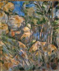 Rochers pres des grottes au-dessus de Chateau-Noir (olja på duk)