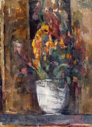 Vas med blommor, ca 1897-98 (olja på duk)