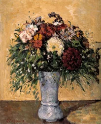 Blommor i en blå vas, 1873-1875