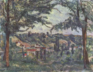 Hameau des Pâtis i Pontoise, inramad av träd