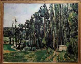Les poplars Målning av Paul Cezanne (1839-1906) 1879 Sön. 0,65x0,81 m Paris, musee d