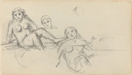 Sittande badare [verso], 18821885.