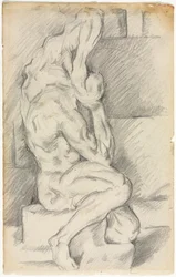 Skiss av anatomisk skulptur, 188184.