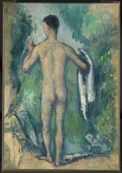 Stående badare, sedd bakifrån