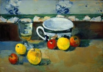Kopp, glas och frukt II
