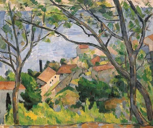 Utsikt över L"Estaque Through the Trees, 1879