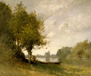 En damm nära Nangis, 1880-95.