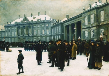 Vaktväxling på Amalienborgs slott 1902-1903
