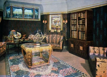 Pomone-galleriet, teckning av Paul Follot (1877-1941), Frankrike, 1900-talet
