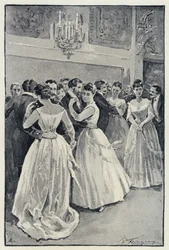 Illustration för Anna Karenina: Kitty på balen (litho)