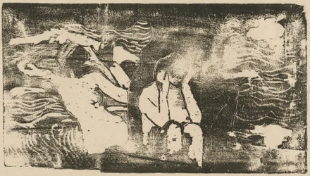 På Black Rocks Aux roches noires, 1895 eller efter.