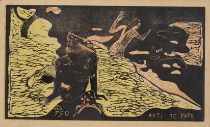 Auti Te Pape kvinnor vid floden från Noa Noa-serien, 1893-1894