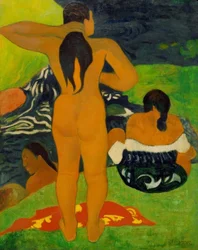 Badande tahitiska kvinnor