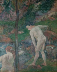 Badande i Bretagne Två badande, 1887.