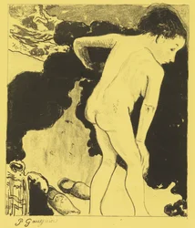 Badande i Bretagne, från Volpinisviten: Dessins lithographiques, 1889., 1889.