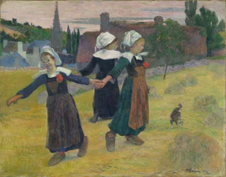 Bretonska flickor som dansar, Pont-Aven, 1888.