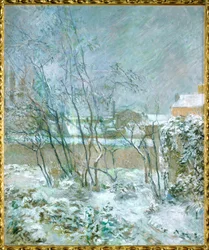 Effet de neige, eller Snö på rue Carcel (olja på duk)