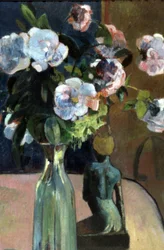 Franska: Nature morte à la statuette, ou Roses et statuette Roses and Statuette