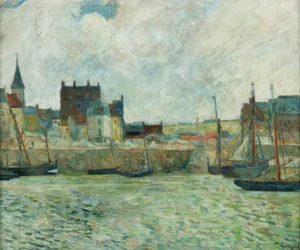 Harbour Scene, Dieppe, ca 1885-86 (olja på duk)