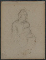Mor och barn recto, 1870-talet.