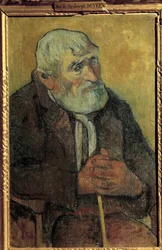 Gammal man med käpp av Paul Gauguin (1848-1903) 1890